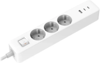 Удлинитель Xiaomi Mi Power Strip 20W 2C1A XMCXB01EU (USB Type-A + 2 USB Type-C, белый, международная версия)