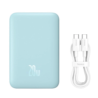 Внешний аккумулятор Baseus Magnetic Mini Wireless Fast Charge Power Bank 10000mAh 20W (голубой)