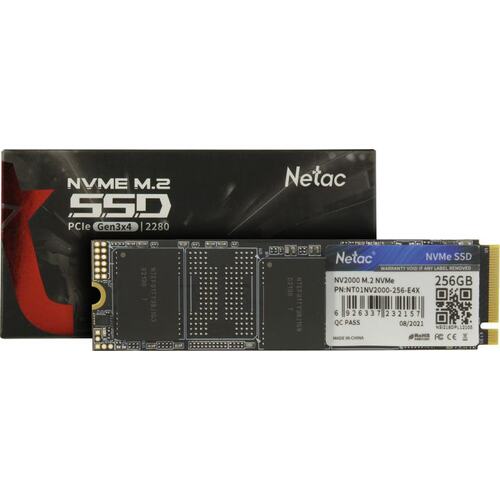 Внутренний SSD M.2 PCIe 3 x4 - 256GB 2280 Netac NV2000 NVMe