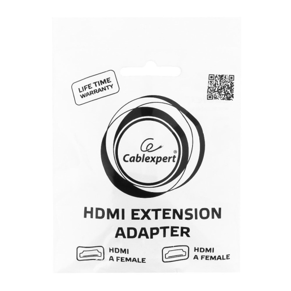 Адаптер HDMI Cablexpert A-HDMI-FFL (F-F, черный)