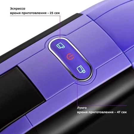 Кофеварка 3-в-1 Kitfort KT-7105-1 (черно-фиолетовая)