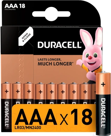 Батарейка DURACELL Basic LR03 18 шт