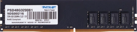 Оперативная память Patriot Signature Line 8GB DDR4 PC4-25600 PSD48G320081