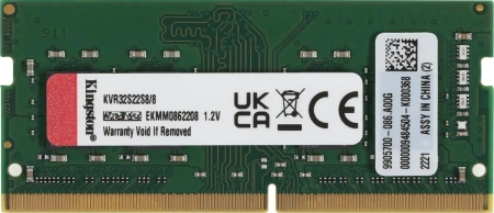Оперативная память Kingston 8GB ValueRAM DDR4 KVR32S22S8/8 (3200МГц, SO-DIMM)