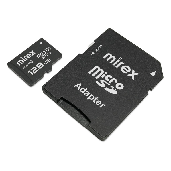 Карта памяти Mirex 128Gb microSDXC 13613-AD3UH128 (с адаптером)
