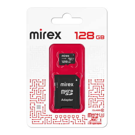 Карта памяти Mirex 128Gb microSDXC 13613-AD3UH128 (с адаптером)