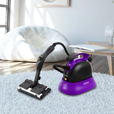 Отпариватель-пароочиститель Kitfort KT-9102-1 (черно-фиолетовый)