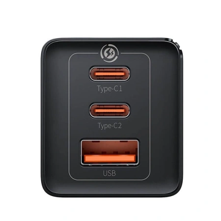 Сетевое зарядное Baseus GaN5 Pro Fast Charger 2C+U 65W (черный)