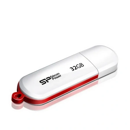 Флешка Silicon-Power LuxMini 320 32GB (белый/красный)