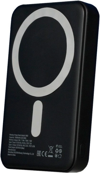 Внешний аккумулятор Roome MagCity W60 10000mAh Magnetic Wireless (черный)