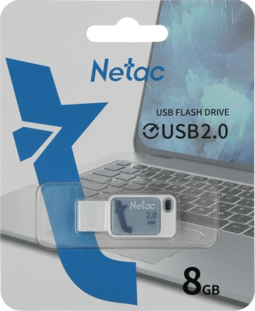 Флешка 8GB Netac UA31 FlashDrive (USB2.0, синий)