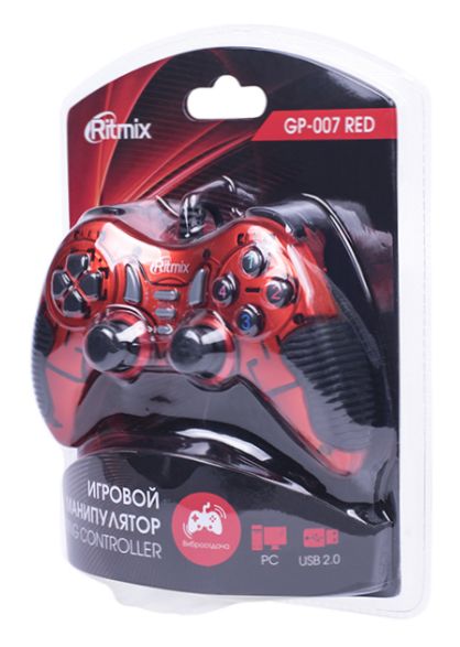 Геймпад для PC Ritmix GP-007 (красный)