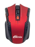 Мышь беспроводная Ritmix RMW-115, оптическая, 1 600 dpi (красный, черный)