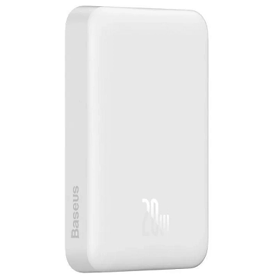 Внешний аккумулятор Baseus Magnetic Mini Air Wireless Fast Charge Power Bank 20W 6000mAh (белый)