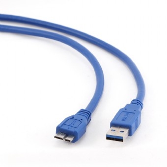 Кабель USB3.0 AM-microBM 1.8м Cablexpert экран синий CCP-mUSB3-AMBM-6
