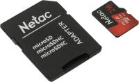 MicroSDXC 256GB V30/A1/C10 Netac P500 Extreme Pro с адаптером