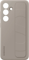 Чехол-накладка Samsung Standing Grip Case S24+ (серо-коричневый)
