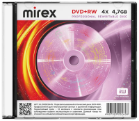 Диск DVD-RW Mirex 4.7Gb 4x в футляре (1 шт)