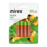 Аккумуляторы Mirex AAA HR03 800mAh 23702-HR03-08-E4 (4 шт)