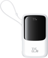 Внешний аккумулятор Baseus Qpow Pro+ Digital Display Fast Charge 22.5W 10000mAh (белый)