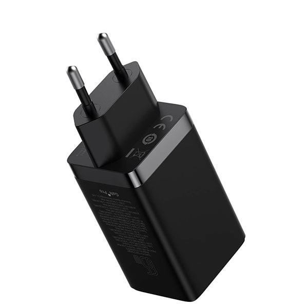 Сетевое зарядное Baseus GaN5 Pro Fast Charger 2C+U 65W (черный)