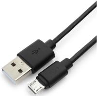 Кабель USB2.0 AM-microBM 1.0м Гарнизон черный, пакет GCC-mUSB2-AMBM-1M