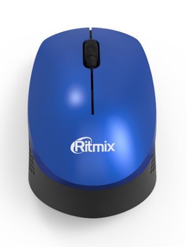 Мышь беспроводная Ritmix RMW-502, оптическая, 1 200 dpi, 3 кнопки (синий/черный)
