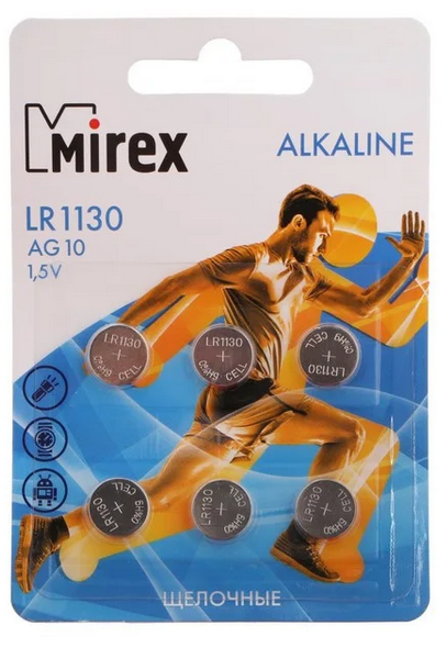 Батарейки Mirex LR1130 6 шт 23702-LR1130-E6