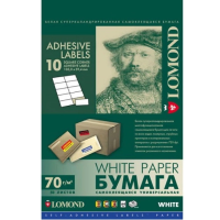 Самоклеящаяся бумага Lomond Universal Self-Adhesive Paper А4 10 делений (105х59,4 мм) 70 г/кв.м. 50л (2100055)
