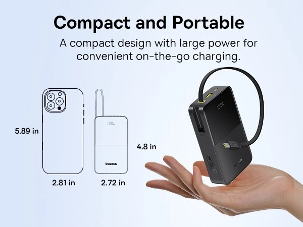 Внешний аккумулятор Baseus EnerFill FC51 Bipow2 Pro Power Bank 20000mAh (черный)