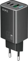 Сетевое зарядное устройство EOFE E603 GaN (Type-A/Type-C, 65W, чёрный)