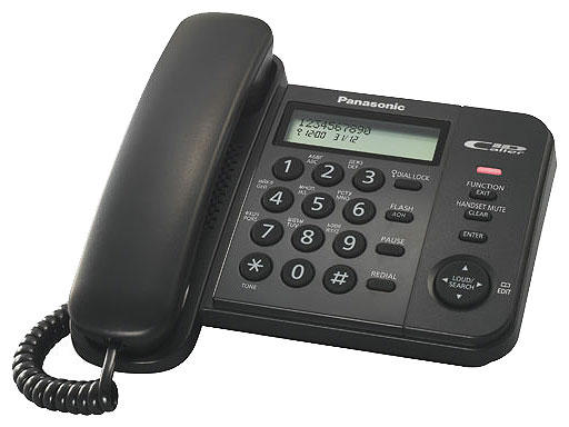 Проводной телефон Panasonic KX-TS2356RUB (черный)