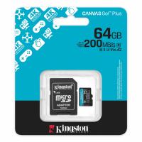 Карта памяти Kingston 64GB Canvas Go! Plus microSDXC SDCG4/64GB (с адаптером)