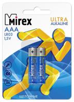 Батарейка AAA LR03 Mirex Алкалайн, 2 шт. в блистере