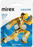 Батарейки Mirex LR43 AG12 Alkaline 23702-LR43-E6 (6 шт)