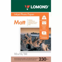 Фотобумага Lomond односторонняя матовая, 230 г/м², A6, 50 л. (0102034)