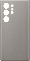 Чехол-накладка Samsung Vegan Leather Case S24 Ultra (серо-коричневый)