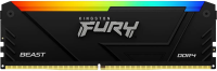Оперативная память Kingston 8ГБ FURY Beast RGB DDR4 KF436C17BB2A/8 (3600МГц, XMP)