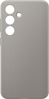 Чехол-накладка Samsung Vegan Leather Case S24 (серо-коричневый)