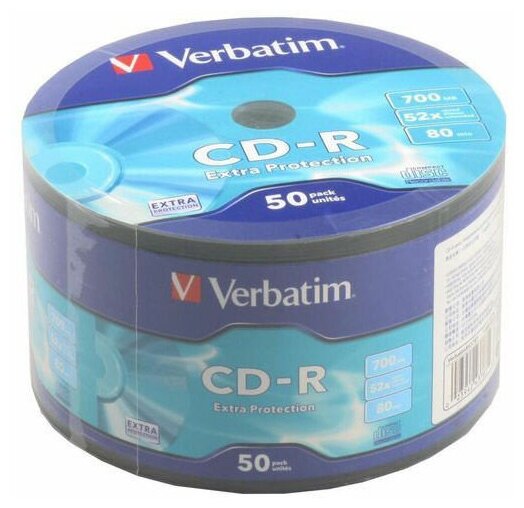 CD-R Verbatim 700Mb 52x 43787 (50 шт.)