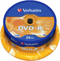 Набор дисков DVD-R Verbatim 4.7Gb 16x 43522 (25 шт.)