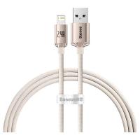 Кабель USB Type-A - Lightning Baseus Crystal Shine (USB 2.0, 1.2м, розовый)
