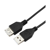 Кабель Гарнизон GCC-USB2-AMAF-1M (USB 2.0 Type-A, 1 м, черный)