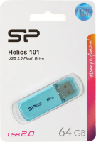 Флешка 64Гб Silicon-Power Helios 101 SP064GBUF2101V1B (USB 2.0, синий)