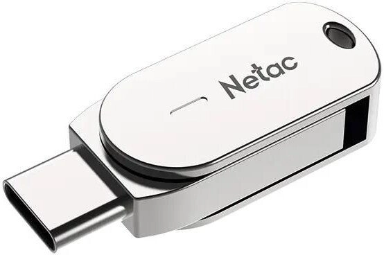 Флешка Netac U785C 32GB USB 3.2+TypeC NT03U785C-032G-32PN (серебристый)
