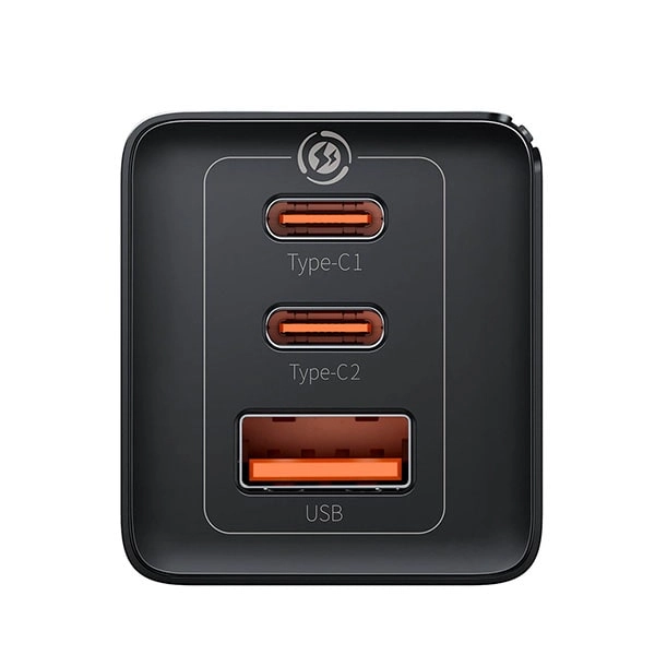 Сетевое зарядное Baseus GaN5 Pro Fast Charger 2C+U 65W (черный)