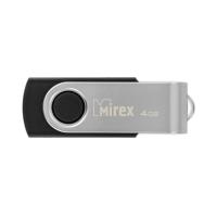 Флешка 4GB USB Flash Mirex SWIVEL RUBBER (Черный) 13600-FMURUS04