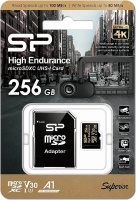 Карта памяти Silicon-Power Golden Series High Endurance 256GB  microSDXC SP256GBSTXDV3V1HSP (с адаптером)