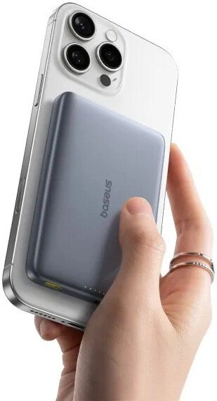 Внешний аккумулятор Baseus PicoGo AM41 Ultra-Slim Qi2 Magnetic Power Bank 10000mAh (серый)