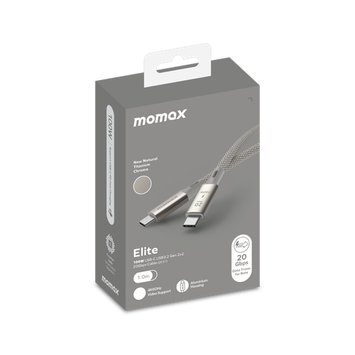 Кабель Momax Elite DC31L (Type-C, 1м, серый)